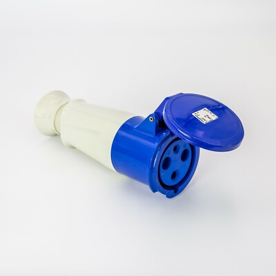 Prise 32a WALTHER 240V 3 PIN BLUE INDUSTRIAL PLUGS SOCKET PANEL IP44 IP67 16A 32A Prise 32a Monophasé - Foto 14