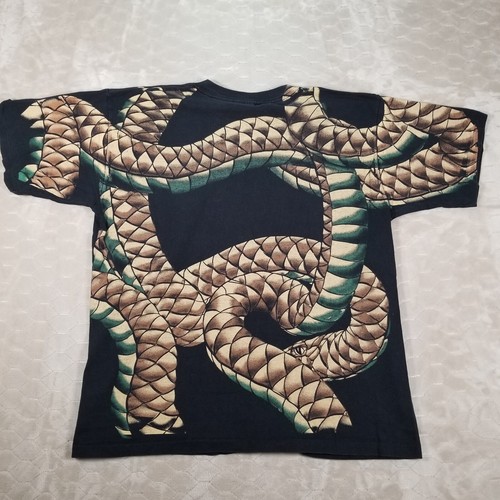 VTG Brooks & Dunn Rattlesnake All Over Print AOP Shirt Sz XL Single Stitch RARE - Picture 10 of 15