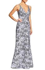 NEW DRESS THE POPULATION Karen Sequin  Lace TRUMPET GOWN DRESS 298 Size SMALL