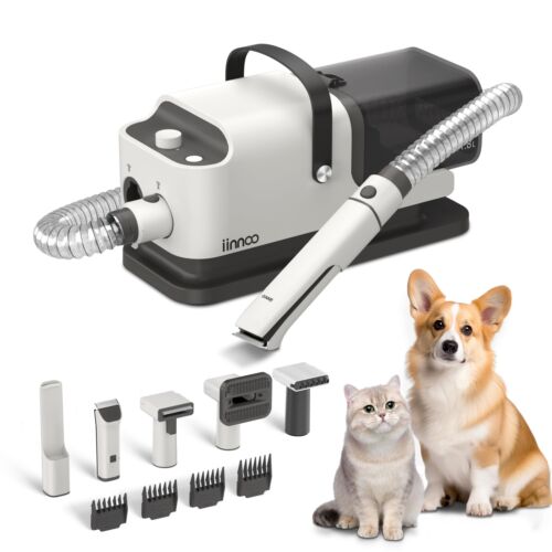 A100 Dog Grooming Vacuum & Dryer, All in 26000Pa Dog Grooming Kit for Sheddin...