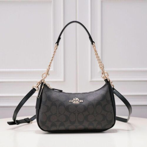 COACH Teri Shoulder Bag CA548 in Signature Canvas Brown New Outlet from Japan
