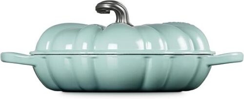Le Creuset Sea Salt Halloween Signature Buffet Casserole Pumpkin Enamel JPN NEW - Picture 4 of 9