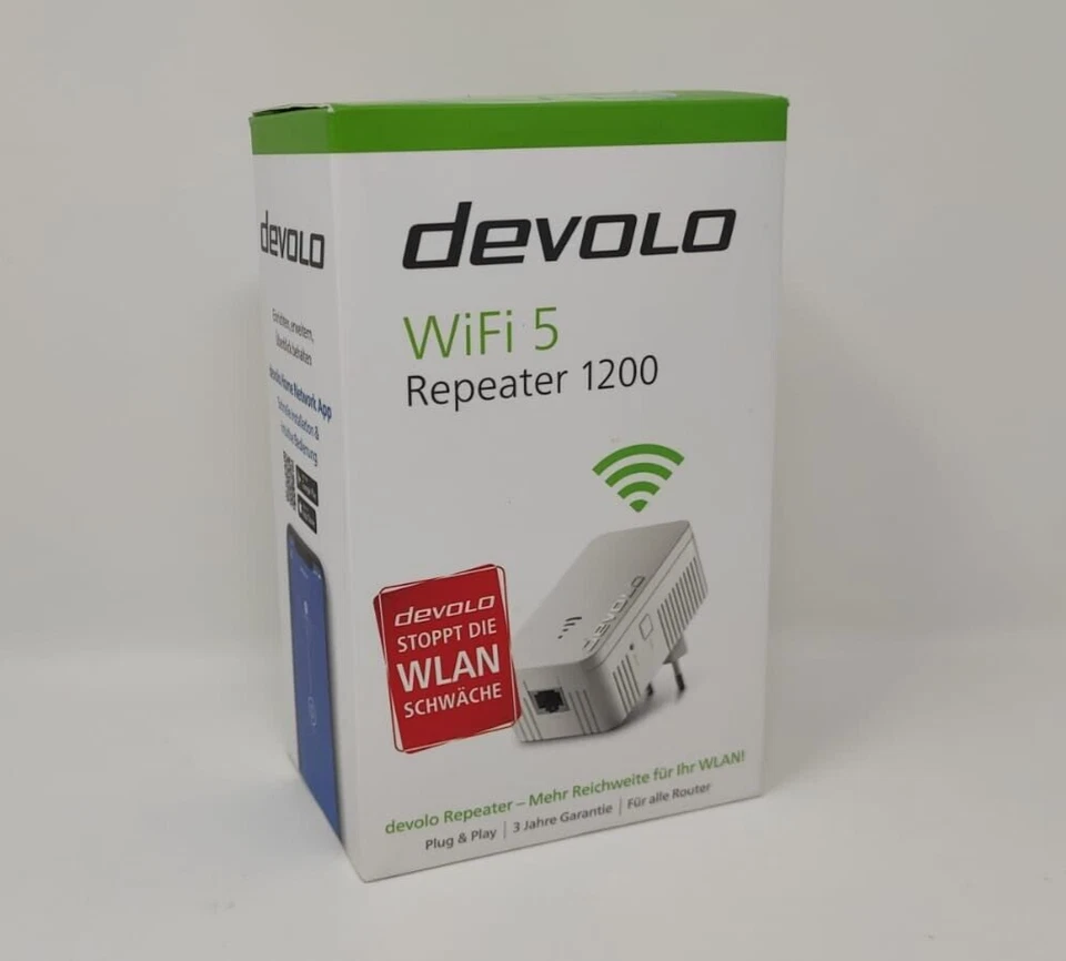 devolo WiFi 5 Repeater 1200, WLAN Repeater - bis zu 1.200 Mbit/s, Mesh Repeater