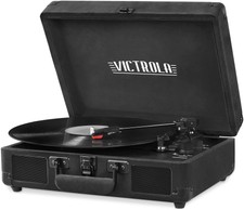 victrola modern design 50 watt record player with bluetooth and 3 speed turntable
