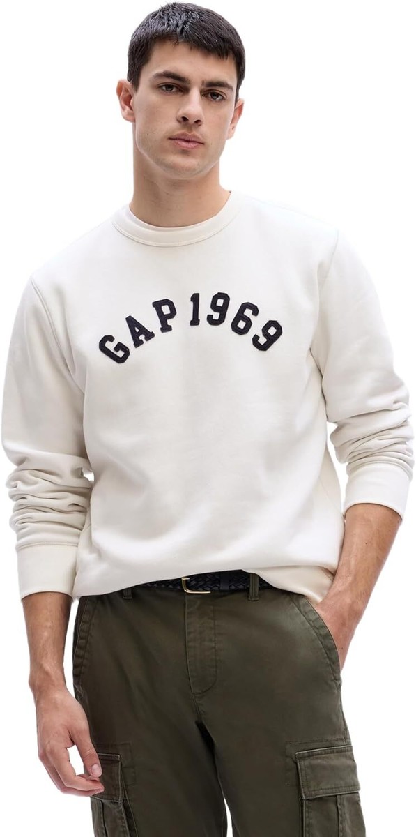 GAP Mens 1969 Crew Sweatshirt Carls Stone