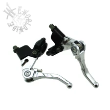 Folding Clutch & Brake Levers Set For Drum Brake Cafe Racer Motorcycle ATC Quad