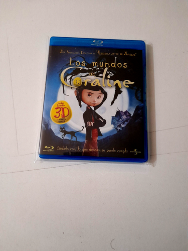 BLU-RAY "LOS MUNDOS DE CORALINE 3D Y 2D" COMO NUEVO + 4 GAFAS 3D HENRY SELICK