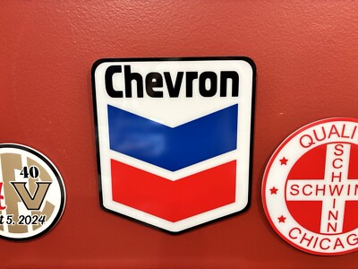 Handmade Chevron Acrylic & Vinyl Sign NOT Cheap Tin/NO Crummy Printing Oil & Gas