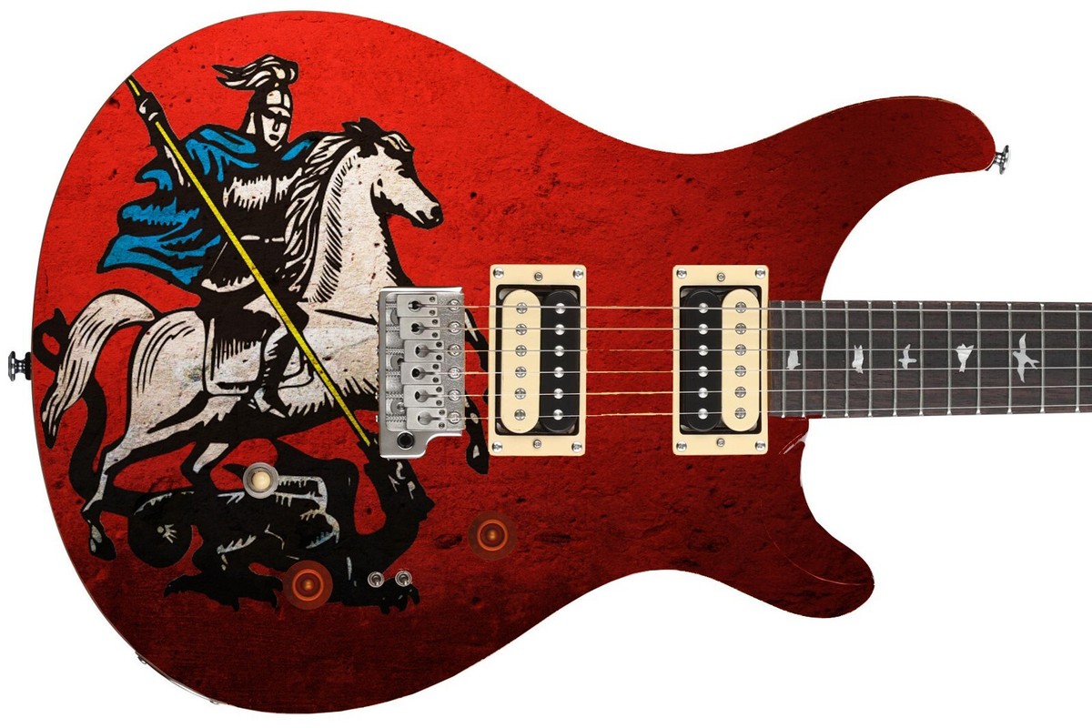 ギター Pladask ReFrom Guitar Skin Axe Wrap Re-skin Bass Reface DIY Saint George