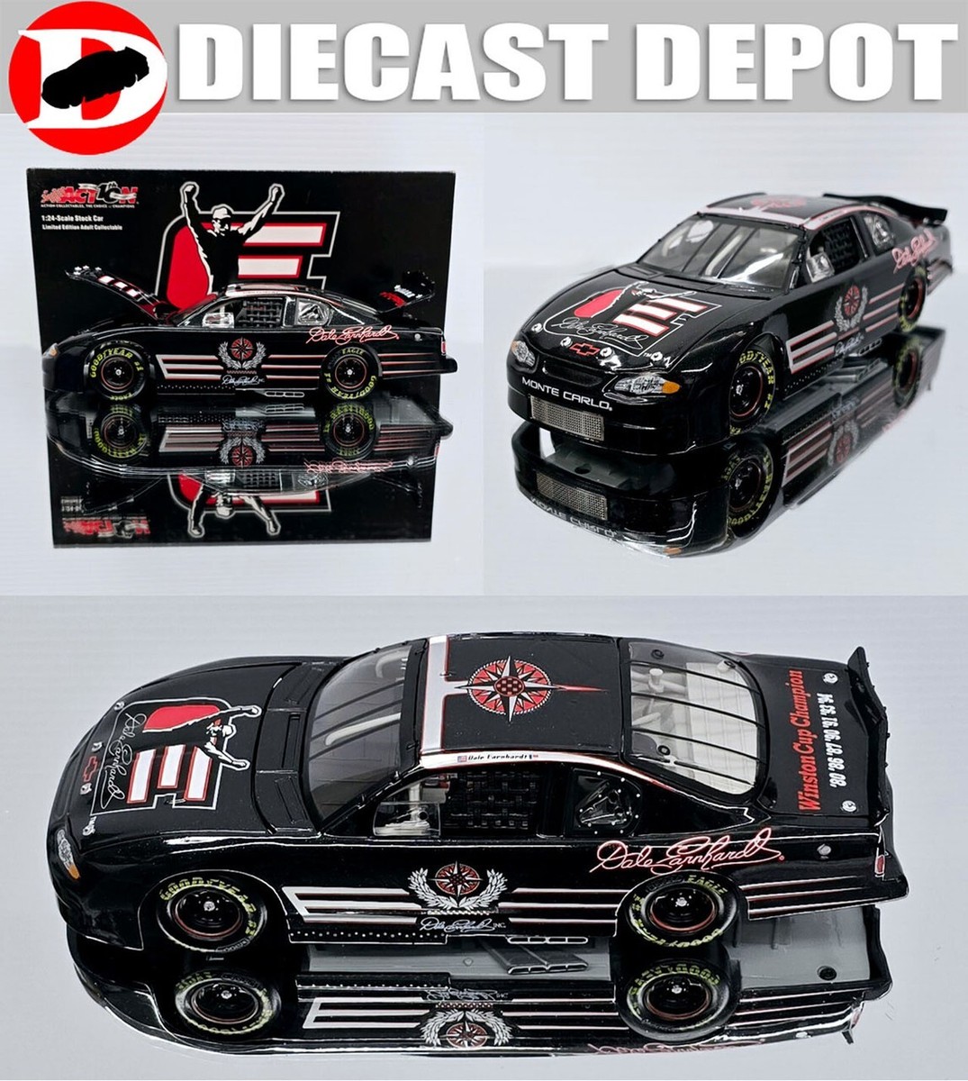 DALE EARNHARDT SR LEGACY CAR & HAT COMBO DEAL 1/24 ACTION DIECAST