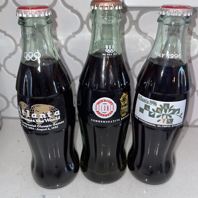 【コカ・コーラ】★非売品　1996年アトランタオリンピック ポグ　全36種類 Coca Cola Bottle 1996 Olympic Games Atlanta Set Lot of (3) 8oz