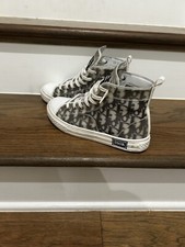 B23 KID'S HIGH-TOP SNEAKER White and Black Dior Oblique