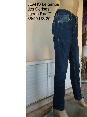 JEANS JAPAN RAG Le Temps des Cerises BLEU NEUFT 38/40 US 29 - Photo 1/4