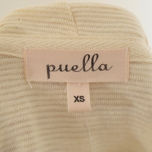 Puella Maglione Gilet S Beige Pointelle Maglia Misto Lino Drappeggiato Senza Maniche Nuovo con etichette - Foto 5 di 9