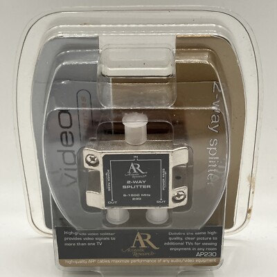 Acoustic Research 2 Way Splitter AP230N High Performance video 2-way splitter