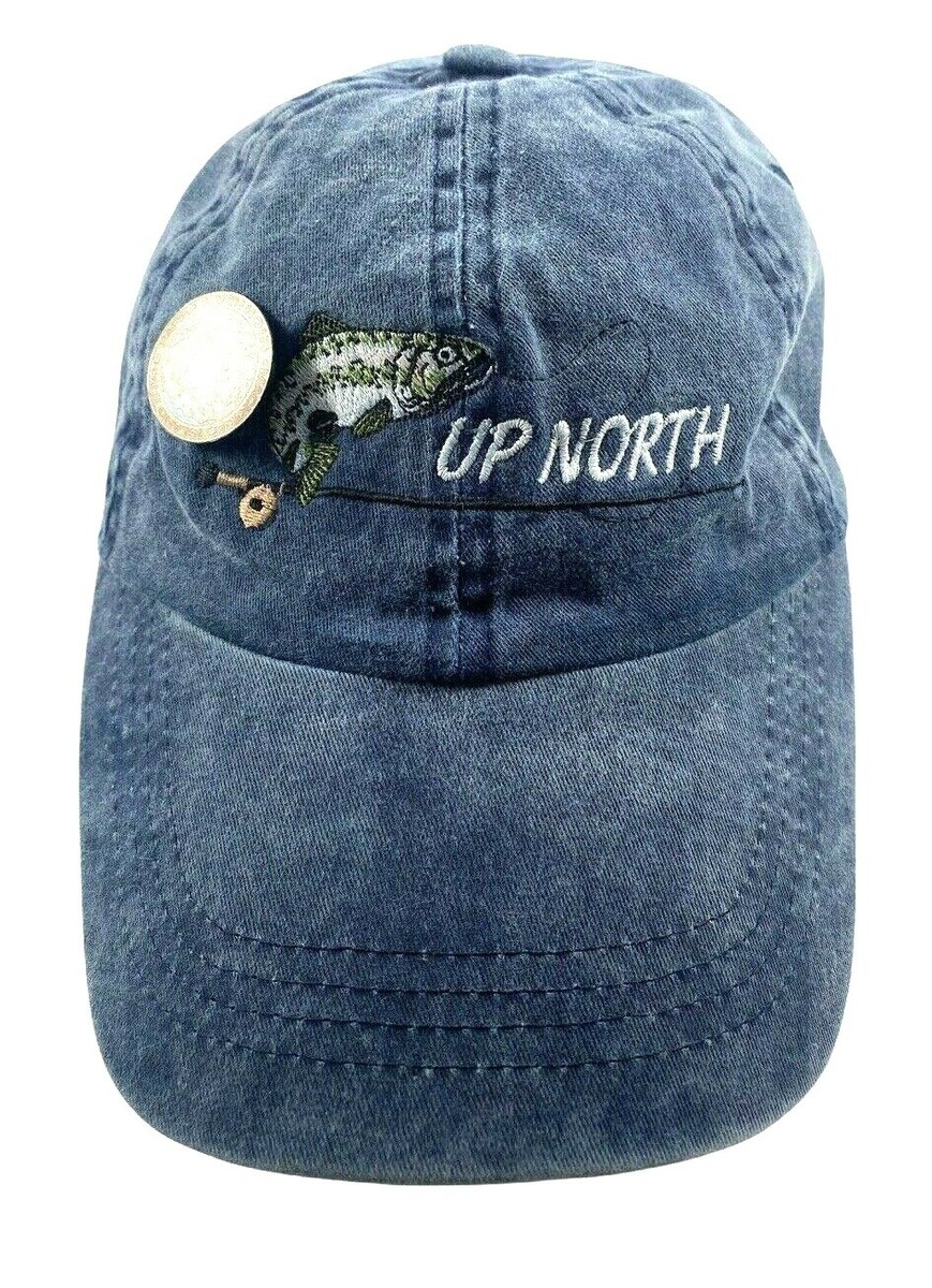 Blue Cap with fish Embroidery High-quality Fish Blub Cap With Embroidered Motif | Unisex  main image 4