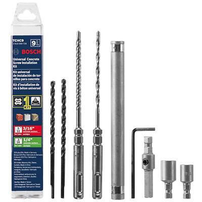 Bosch TCHC9 SDS-Plus  Universal Concrete Screw Installation 9 pc. Kit
