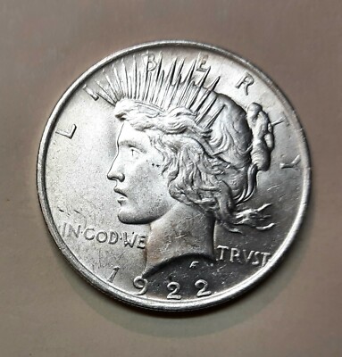 1922p  Peace Dollar * BU * Uncirculated Mint State !! ( from Bank Bag)