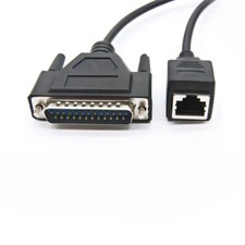 0.98 ft RJ45 to DB25 Male Network Cable DB25 Male to RJ45 Female Connection C...