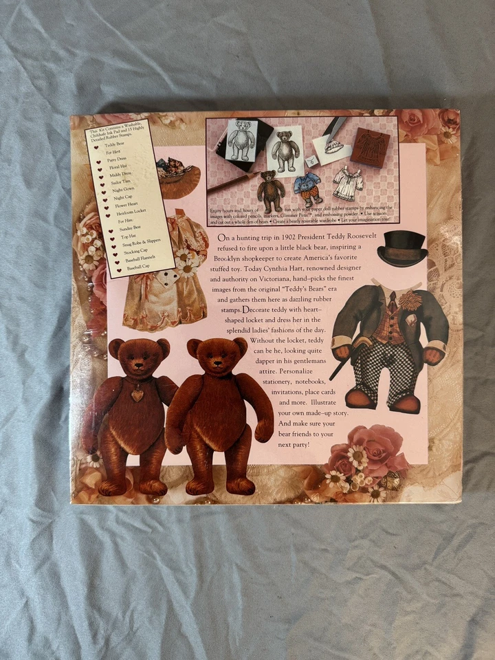 Juego de estampillas de osos de muñeca de papel victoriano estampida de goma nuevo sellado álbum de recortes artesanales Foto 2 de 4