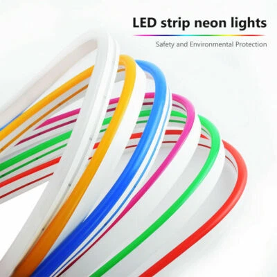 rgb 12V Flexible LED Streifen Wasserdicht Schild Neon Lichter Silikon Rohr 1-5M - Bild 1 von 4