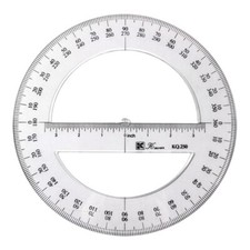 25cm Round Protractor Ruler Full Center Angle 360 Degree Circle Protractor