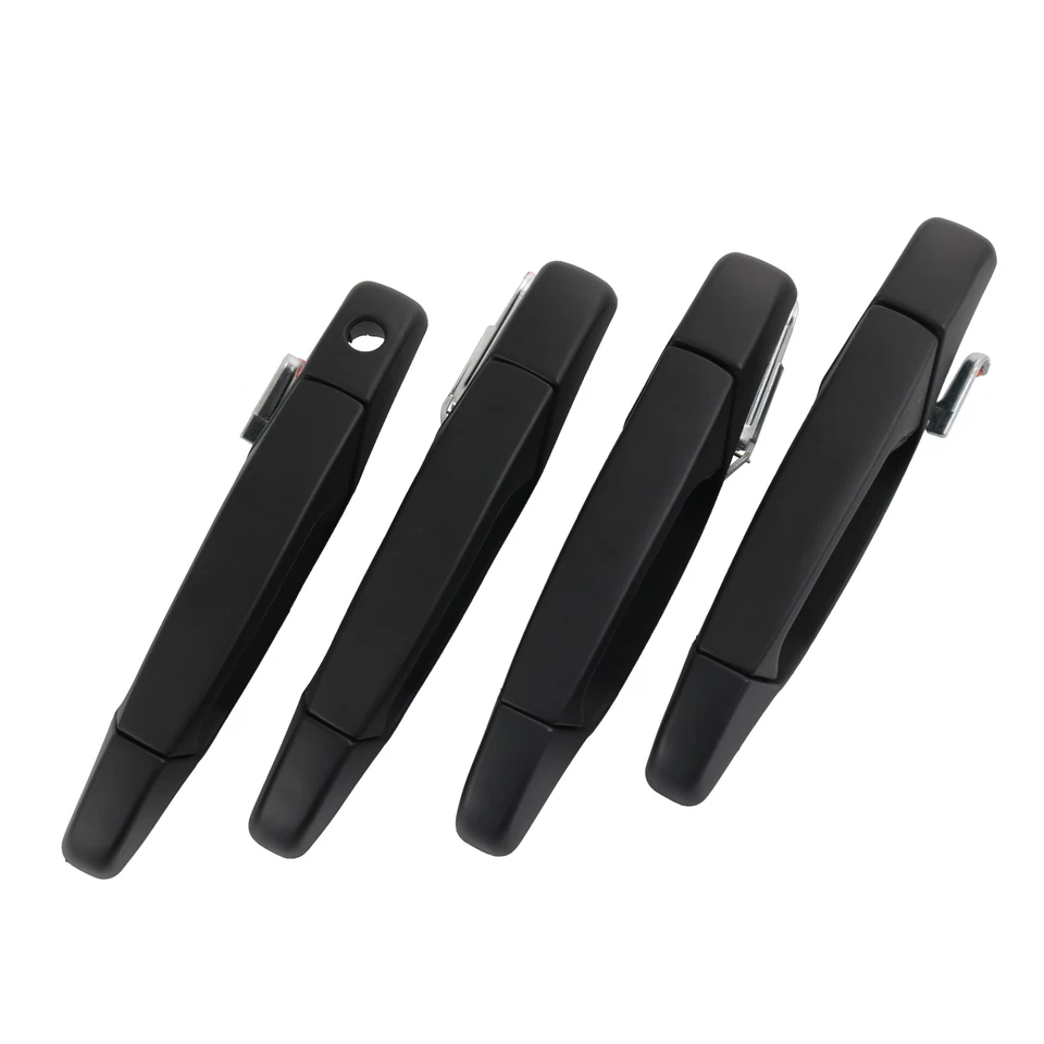 Door Handle Black Front & Rear Set of 4 For 2007-14 Chevy GMC Tahoe Yukon Sierra Foto 4 de 4