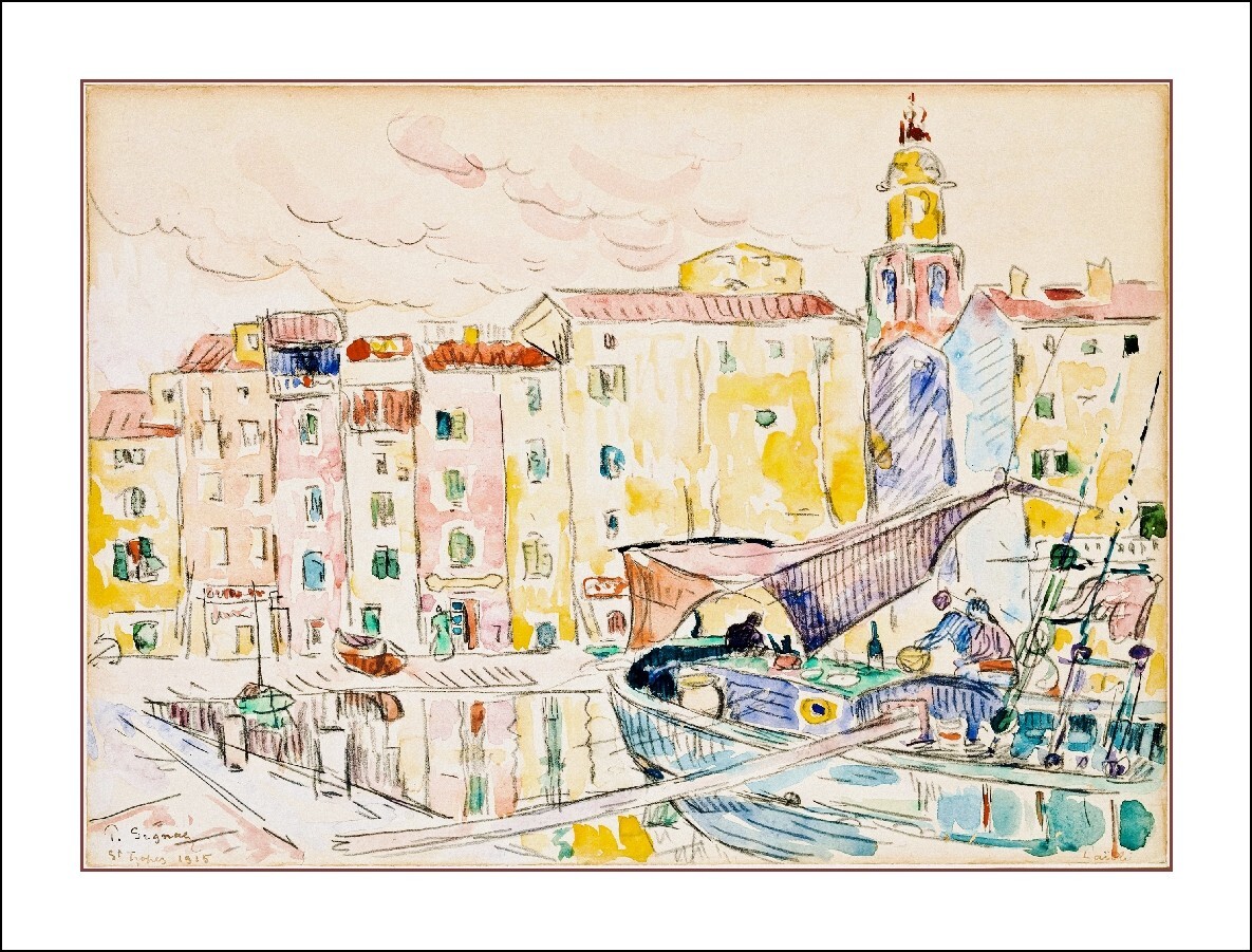 Affiche Signac Le Port de Saint-Tropez | Poster lithographique d'art 60x80 cm