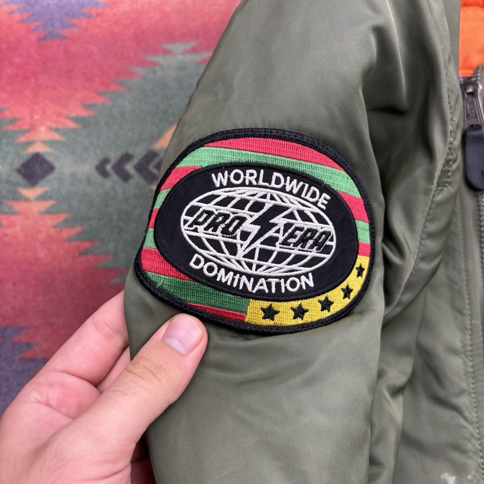 Alpha Industries Flight Bomber Jacket Mens Medium Green Pro Era World