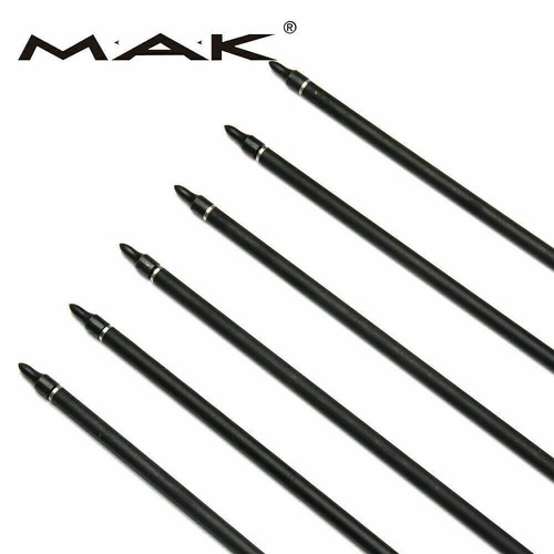 31/33'' Spine 500 Carbon Arrows Turkey Feather 7.6mm Archery Hunting Shooting - Picture 3 of 18