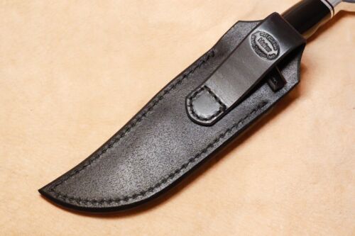 Custom Black Leather Sheath for Buck 119 - Picture 4 of 5