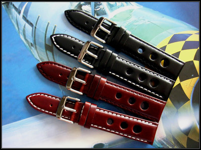 Rally GT3 racing Oily Leather watchband Sport Chrono strap IW SUISSE 18m 20m 22m