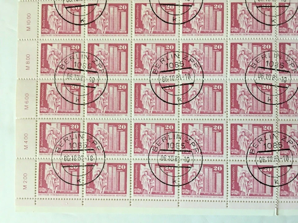 GERMANY DDR/GDR 1980, BERLIN - Full Sheet CTO, Architecture, Buildings - 20 Pf - Image 3 of 4