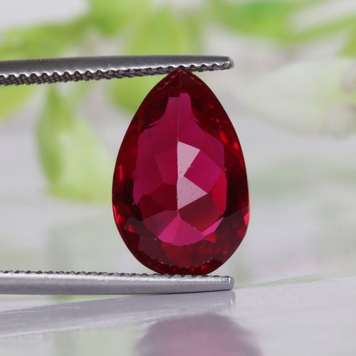 Pear Cut Red Ruby Gem 9.Carat Loose Gemstone For Ring Making - Picture 3 of 6