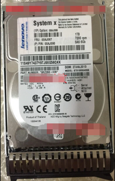 00AJ086 LENOVO SYSTEM X 1TB 7.2K 6G 2.5" SAS Hard Drive HDD - Image 4 of 4