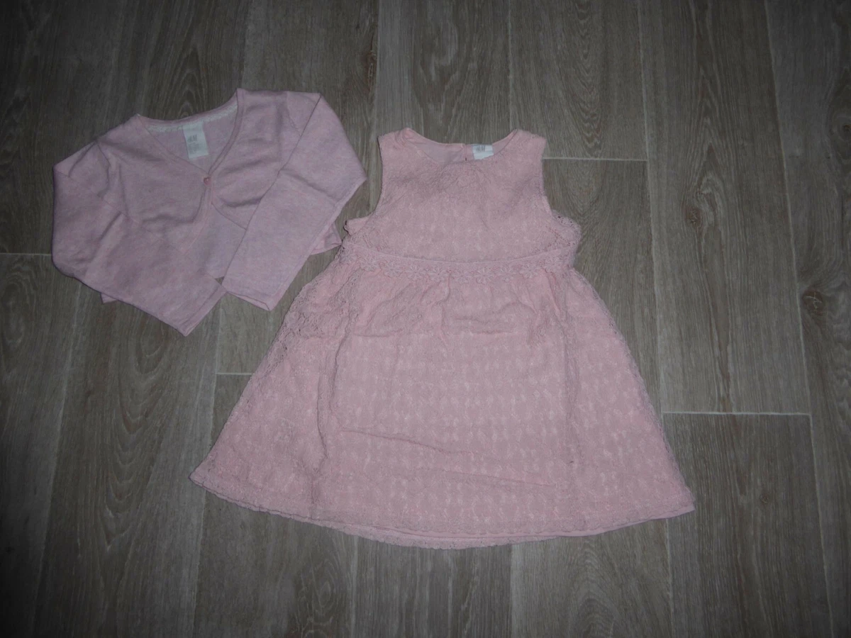 Robe Rose H&M Pour Fille Taille 8-9 Ans - Occasion Très Bon état Sans Manches