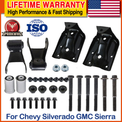 Pair Leaf Spring Hanger Bracket Shackle Mount For Chevy Silverado GMC Cadillac