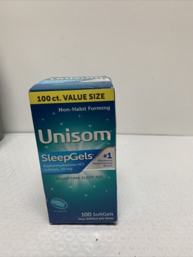 Unisom Sleep Gels Softgels Sleep Aid 100ct Exp Date 04/2025 #6528 - Picture 1 of 3