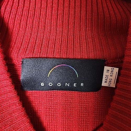 Bogner Men XL Embroidered Wool Blend Mock Neck Sweater WB Logo in Front - Picture 5 of 6