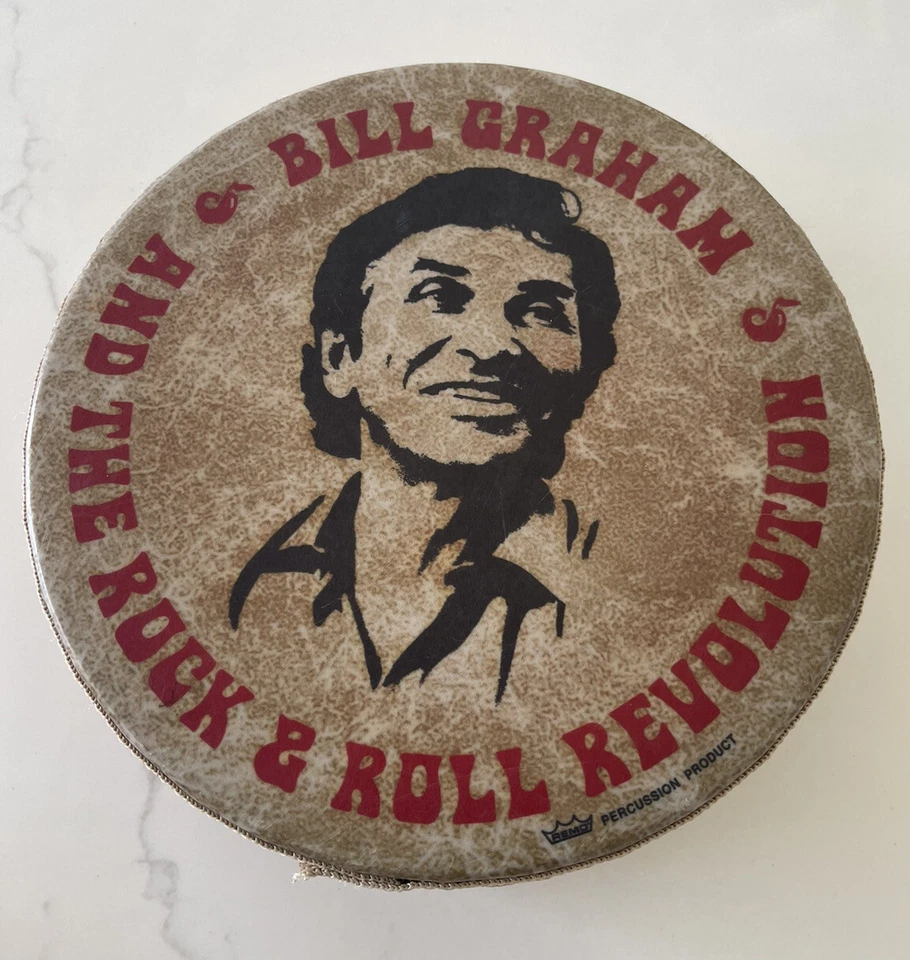 Pandereta promocional BILL GRAHAM & The Rock Revolution vintage REMO Foto 2 de 4