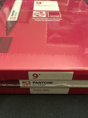 New 9x Pantone Double Ended Artist Markers Refillable Ink Red - Picture 7 of 13