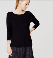 NEW NWT Loft Chevron Sweater Size: XS Color: Deep Night Navy