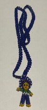 Native American Kachina Doll Indian Boy Seed Bead Necklace Jewelry