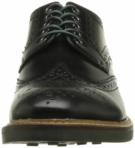 Base London Woburn Hi Shine Black Leather New Mens Formal Brogue Casual Boots - Picture 7 of 7