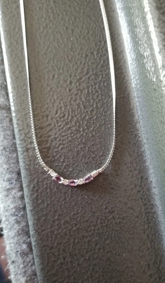 Collar Tenis Kay Jewelers Kays Plata Esterlina Púrpura Amatista-Topacio Transparente Foto 2 de 4