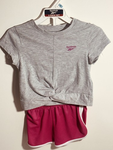 Girls Reebok 3 piece set Size 5 Pink Toddler Activewear FREE SHIPPING!!