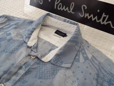 PAUL SMITH Mens Shirt 🌍 Size M (CHEST 38") 🌎 RRP £95+📮 ABSTRACT SNOWFLAKE