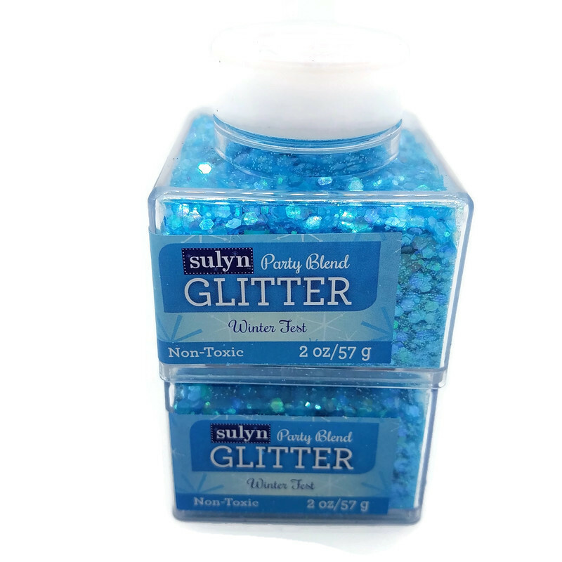 Sulyn Party Blend Glitter Winter Fest 2 oz Container LOT OF TWO Free