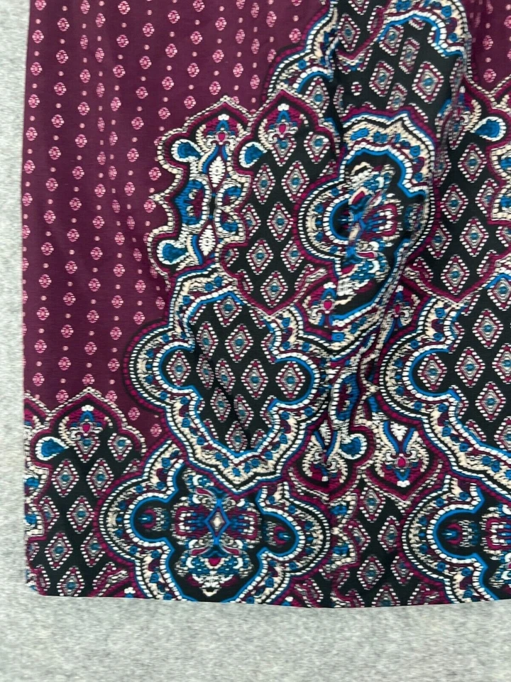 Alex Marie Pencil Skirt Womens Size 6 Red Pencil Skirt Dark Wine Paisley Lined - Image 2 of 4