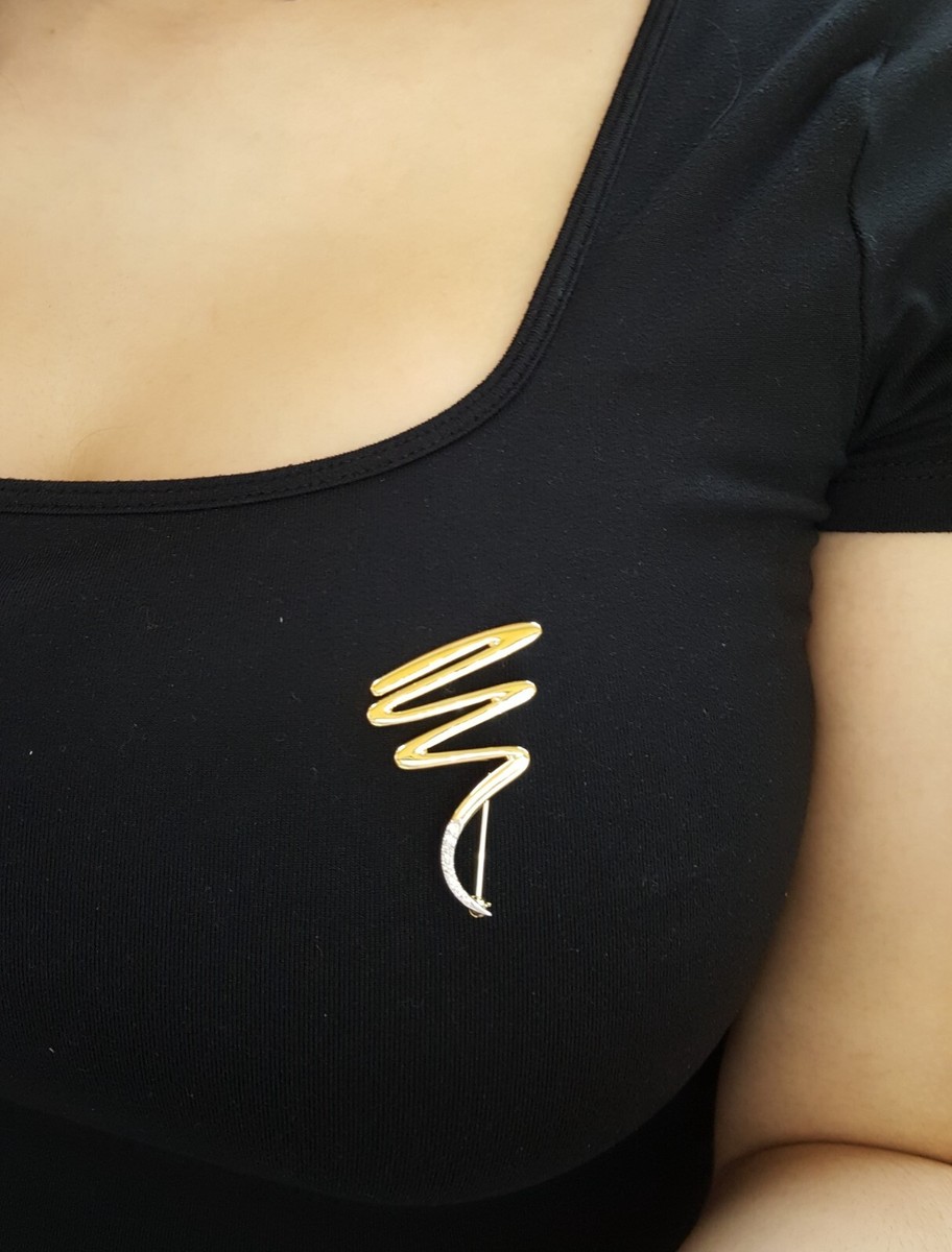 Tiffany & Co Paloma Picasso Zig-Zag Squiggle Diamond Pin